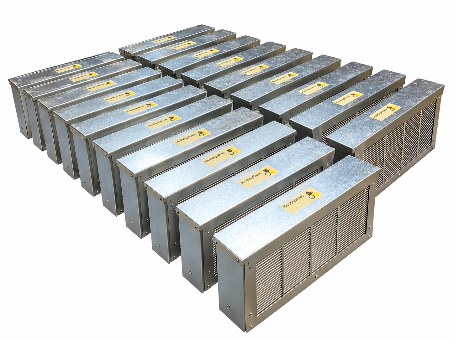 A production batch of HealthyHives Two-Frame Queen Isolation Cages